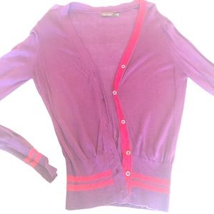 Purple and red cardigan